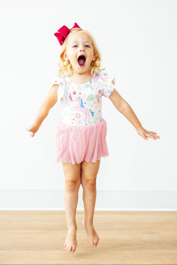 rainbow-vibes-s-s-twirl-leotard Mila & Rose - Sophia's StyleTwirl Leotard S/S - Mesh Skirt-1